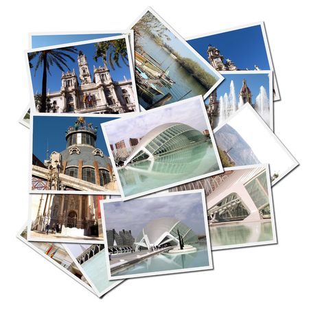 Postcards from the city of Valencia in Spainの写真素材