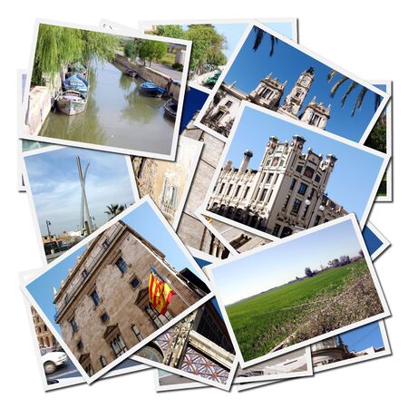 Postcards from the city of Valencia in Spainの写真素材