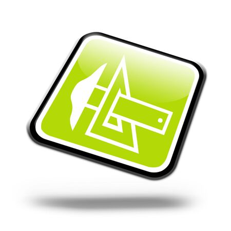 Illustration of a internet button on a white backgroundの写真素材