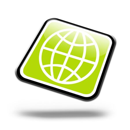 Illustration of a internet button on a white backgroundの写真素材