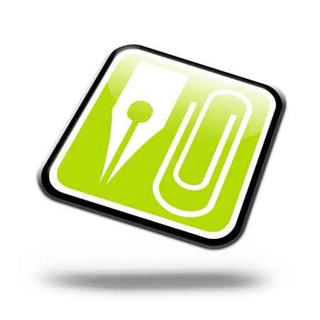 Illustration of a internet button on a white backgroundの写真素材