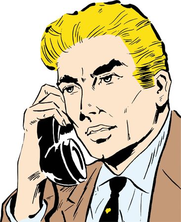 Businessman talking on phoneの写真素材