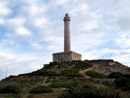 lighthouse in Cabo de Palos, Cartagena , Murcia , Spainの写真素材