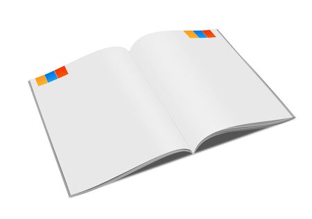 Illustration of  book on white backgroundの写真素材