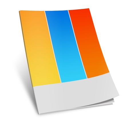 Illustration of  book on white backgroundの写真素材