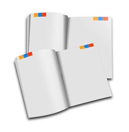 Illustration of  book on white backgroundの写真素材