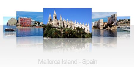 Collection of pictures of the Mallorca Island in Spainの写真素材