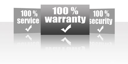 warranty, service, security, collection of stampsの写真素材