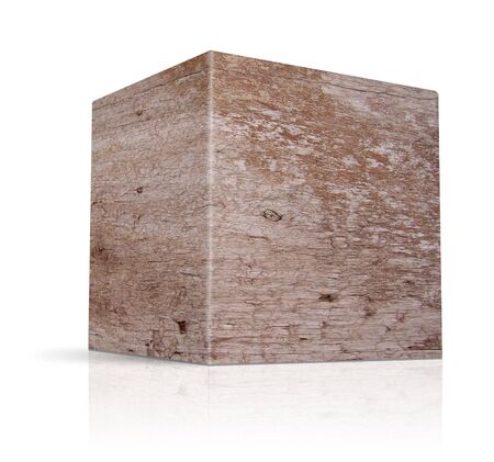 cubes in different types of woodの写真素材