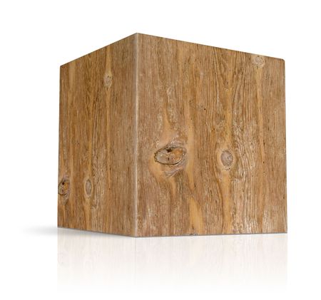 cubes in different types of woodの写真素材