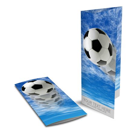 TEMPLATE OF SOCCER BALL BROCHURE の写真素材