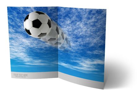TEMPLATE OF SOCCER BALL BROCHURE の写真素材