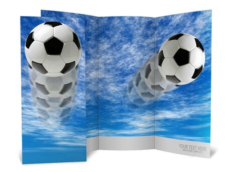 TEMPLATE OF SOCCER BALL BROCHURE の写真素材
