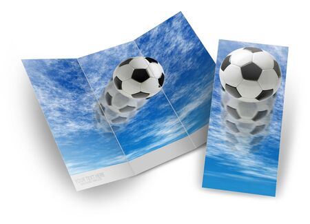 TEMPLATE OF SOCCER BALL BROCHURE の写真素材