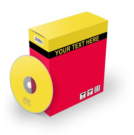 Box Isolated on a White Background Ready for Your Own Graphicsの写真素材