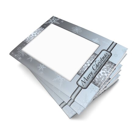 3d render christmas notebook on a white backgroundの写真素材
