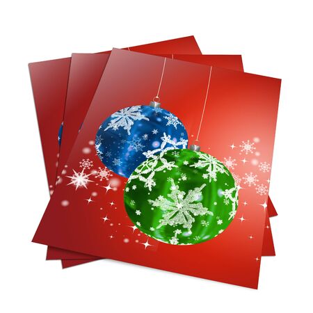 3d render christmas notebook on a white backgroundの写真素材