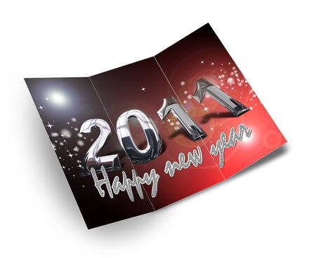 3D christmas postcards on a white backgroundの写真素材