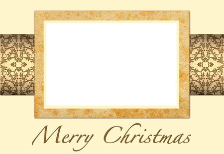 Ilustration of Christmas card to add your pictureの写真素材