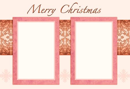 Ilustration of Christmas card to add your pictureの写真素材