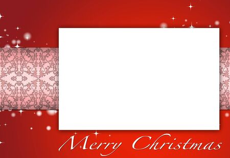 Ilustration of Christmas card to add your pictureの写真素材
