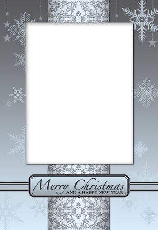Ilustration of Christmas card to add your pictureの写真素材