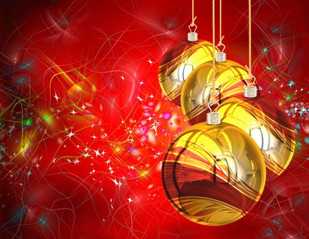Christmas Balls background, illustration of Christmas Cardの写真素材