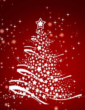 Illustration Christmas tree Background , Christmas  Cardの写真素材