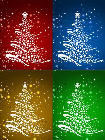 Illustration Christmas tree Background , Christmas  Cardの写真素材