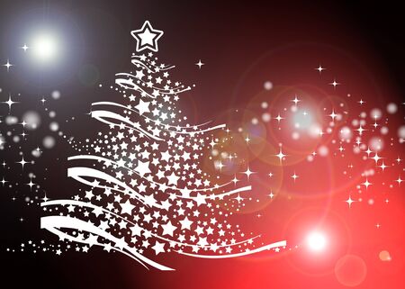 Illustration Christmas tree Background , Christmas  Cardの写真素材