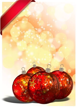 Christmas Balls background, illustration of Christmas Cardの写真素材