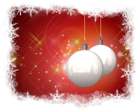 Christmas Balls background, illustration of Christmas Cardの写真素材