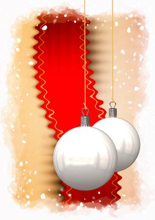 Christmas Balls background, illustration of Christmas Cardの写真素材