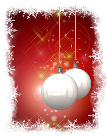 Christmas Balls background, illustration of Christmas Cardの写真素材