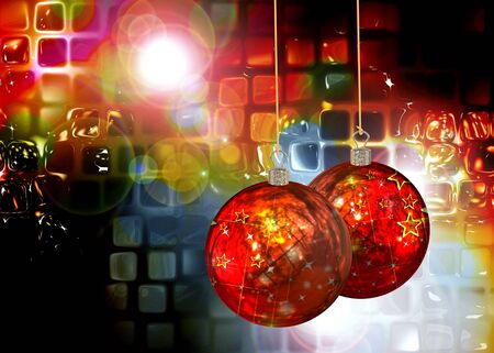 Christmas Balls background, illustration of Christmas Cardの写真素材