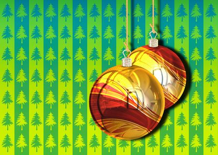 Christmas Balls background, illustration of Christmas Cardの写真素材
