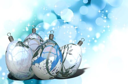 Christmas Balls background, illustration of Christmas Cardの写真素材