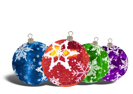 Christmas Balls background, illustration of Christmas Cardの写真素材