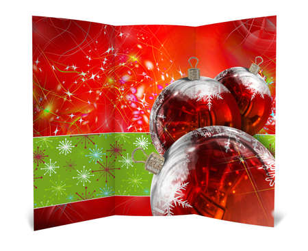 3D render Christmas  Card on a white backgroundの写真素材