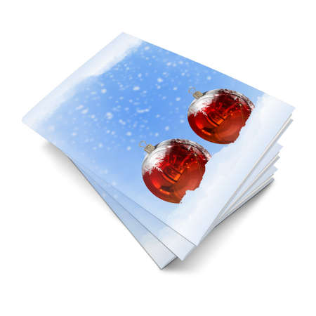 3d render christmas book on a white backgroundの写真素材
