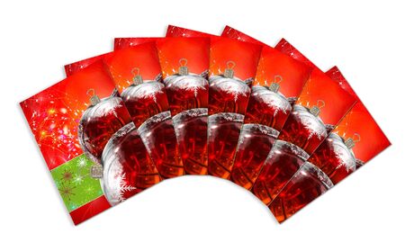 3d render christmas book on a white backgroundの写真素材