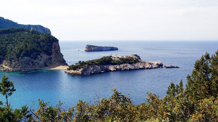 Views from Ibiza, Mediterranean island in Spainの写真素材