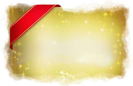 Christmas gift pack with a red ribbonの写真素材