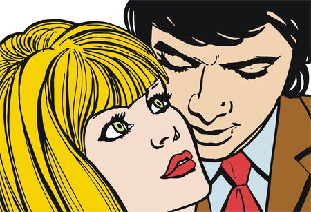 Common life of a pair of lovers on Valentine's Dayの写真素材