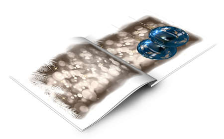 Christmas balls picture bookの写真素材