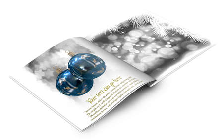 Christmas balls picture bookの写真素材