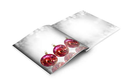 Christmas balls picture bookの写真素材