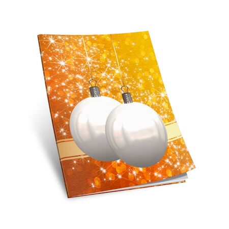 3D Christmas balls picture bookの写真素材