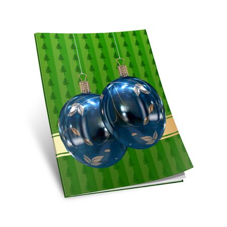 3D Christmas balls picture bookの写真素材