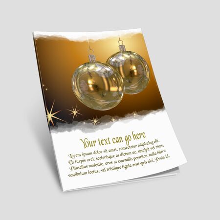 3D Christmas balls picture bookの写真素材